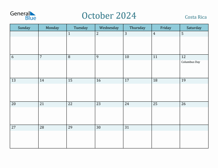 October 2024 Calendar with Holidays