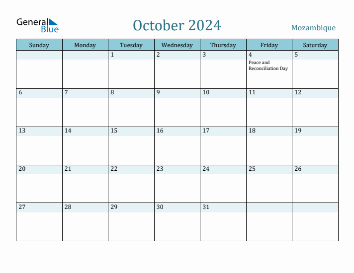 October 2024 Calendar with Holidays