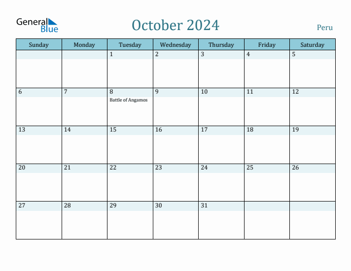 October 2024 Calendar with Holidays