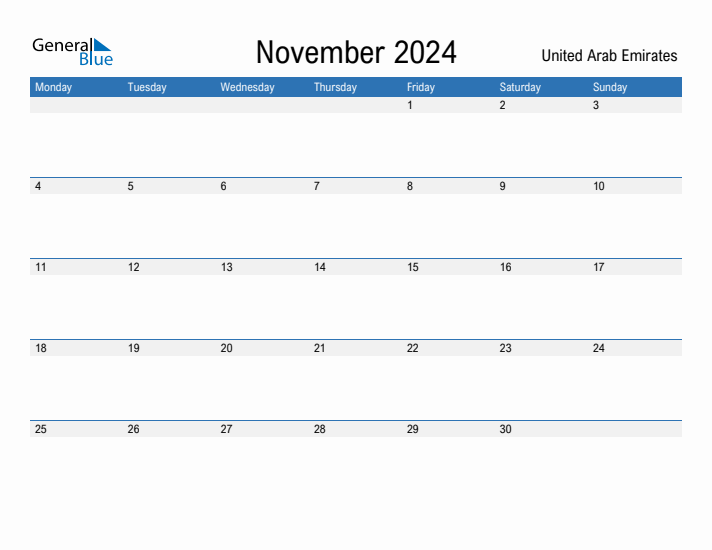 Fillable November 2024 Calendar