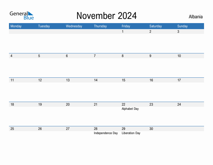 Fillable November 2024 Calendar