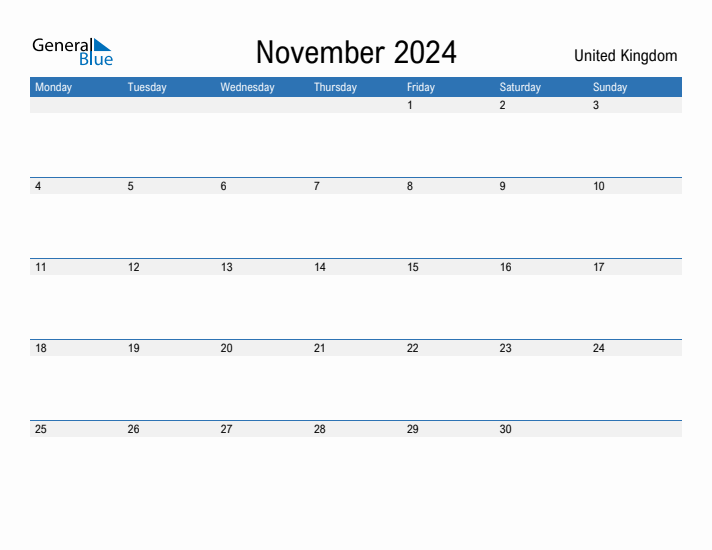 Fillable November 2024 Calendar