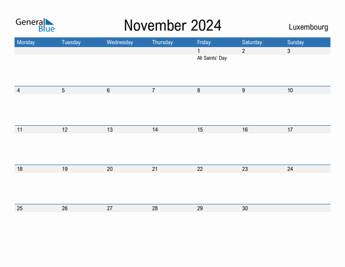 Fillable November 2024 Calendar