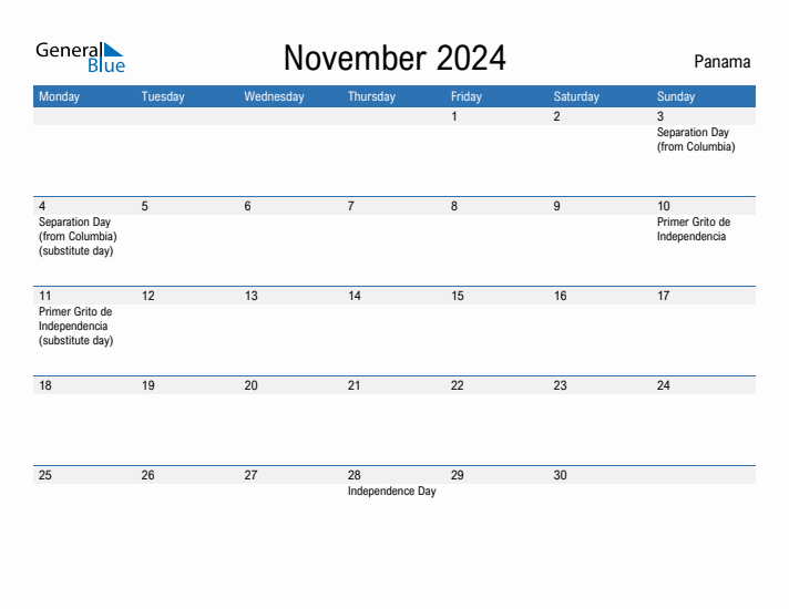 Fillable November 2024 Calendar