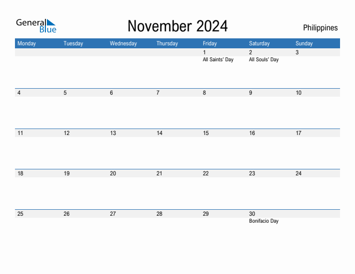 Fillable November 2024 Calendar