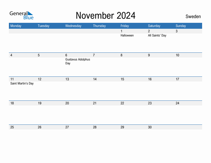 Fillable November 2024 Calendar