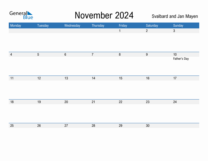 Fillable November 2024 Calendar