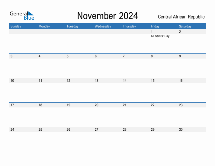 Fillable November 2024 Calendar