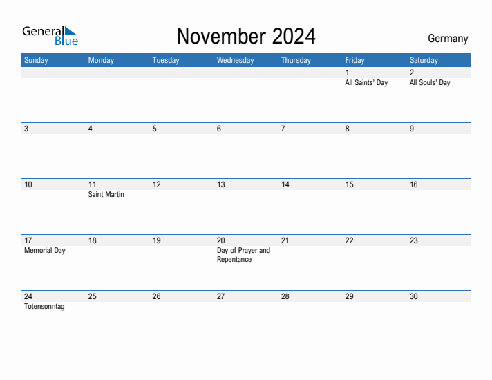 Fillable November 2024 Calendar