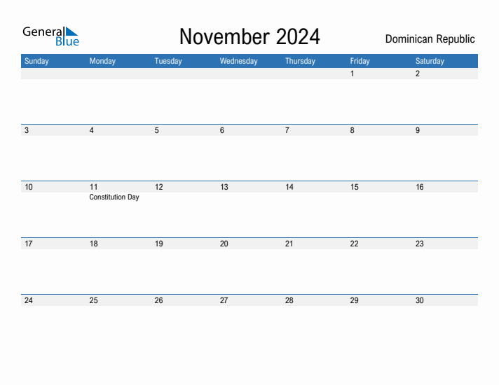 Fillable November 2024 Calendar