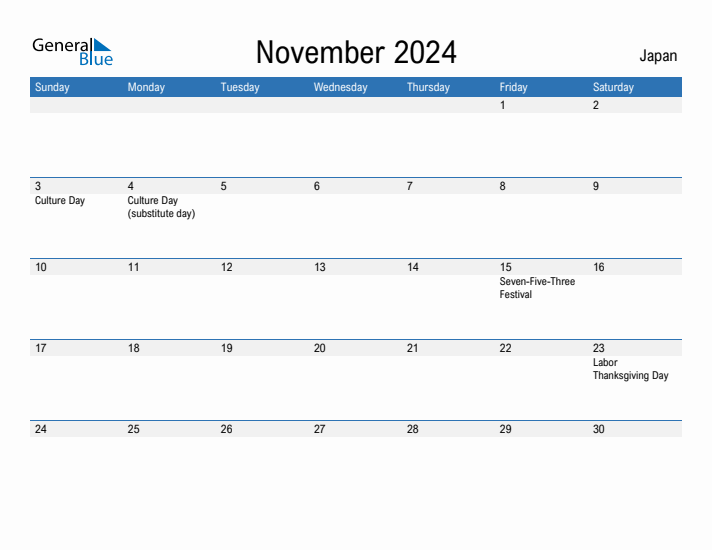 Fillable November 2024 Calendar