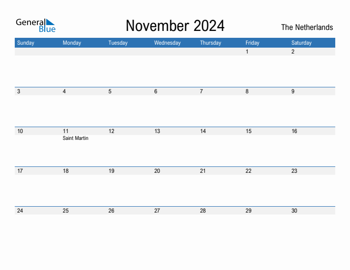 Fillable November 2024 Calendar