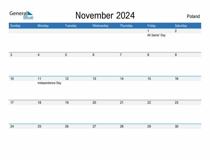 Fillable November 2024 Calendar