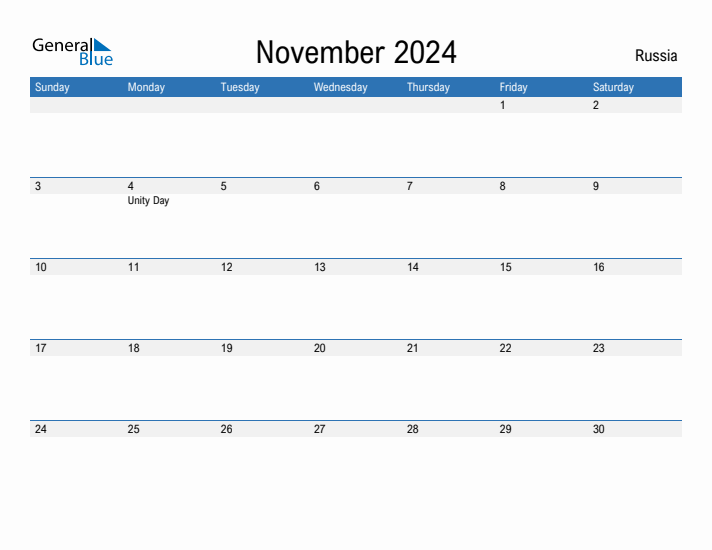 Fillable November 2024 Calendar