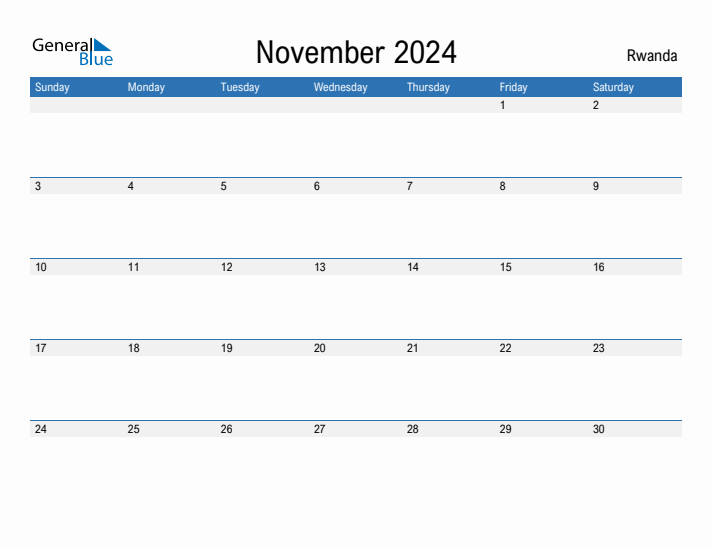 Fillable November 2024 Calendar