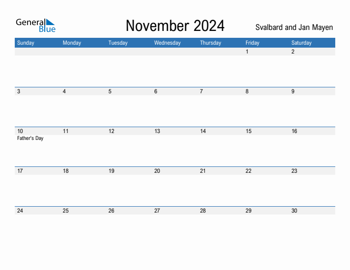 Fillable November 2024 Calendar