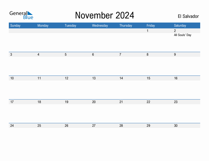 Fillable November 2024 Calendar