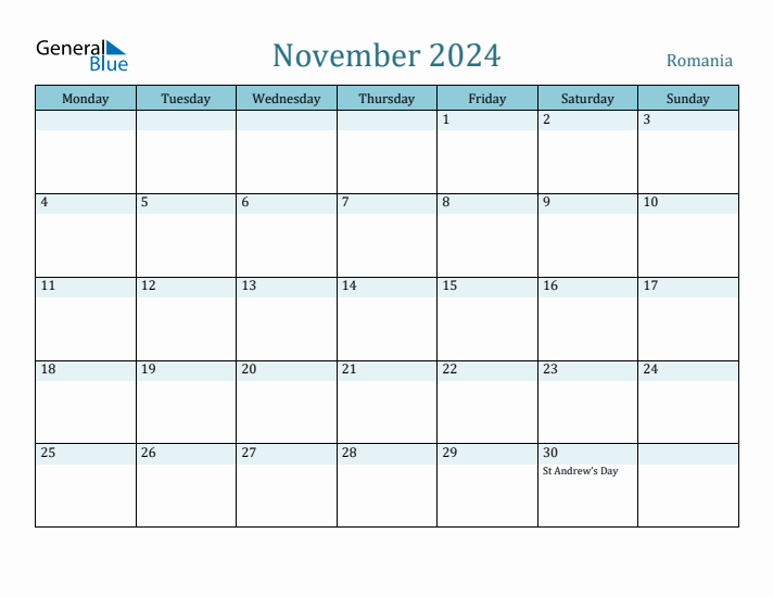 November 2024 Calendar with Holidays