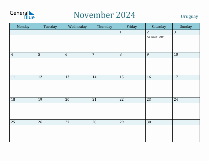 November 2024 Calendar with Holidays