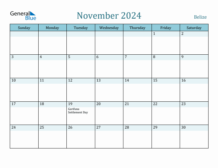 November 2024 Calendar with Holidays