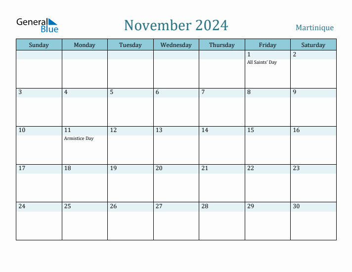 November 2024 Calendar with Holidays