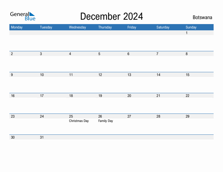 Fillable December 2024 Calendar