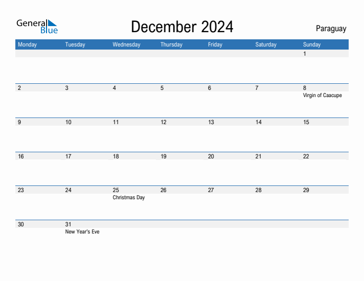 Fillable December 2024 Calendar