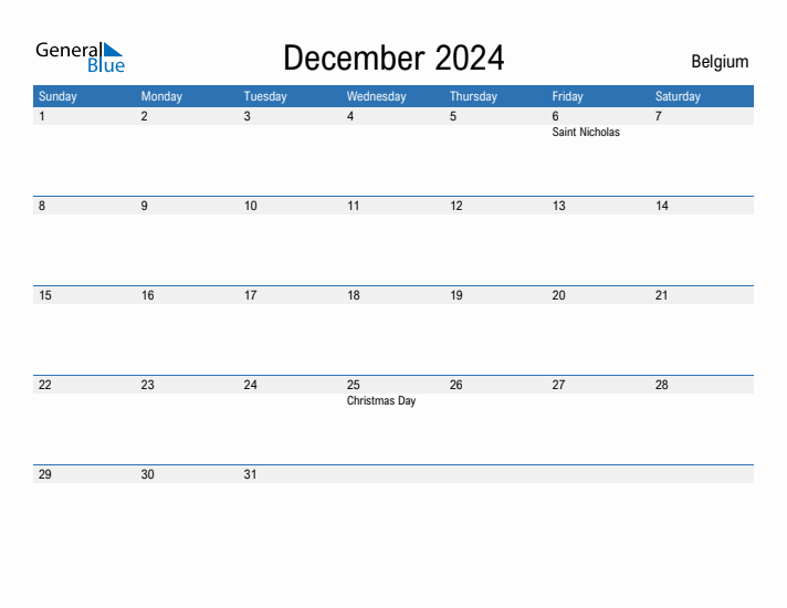 Fillable December 2024 Calendar