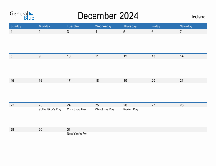 Fillable December 2024 Calendar