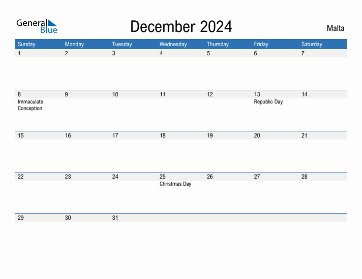 Fillable December 2024 Calendar