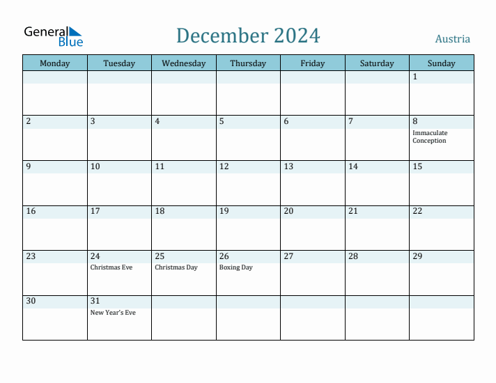 December 2024 Calendar with Holidays