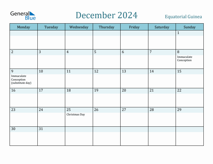 December 2024 Calendar with Holidays