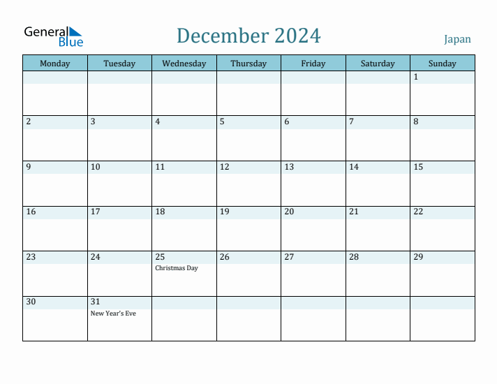 December 2024 Calendar with Holidays