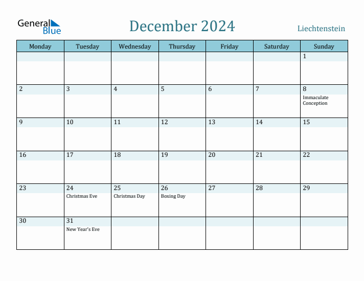 December 2024 Calendar with Holidays