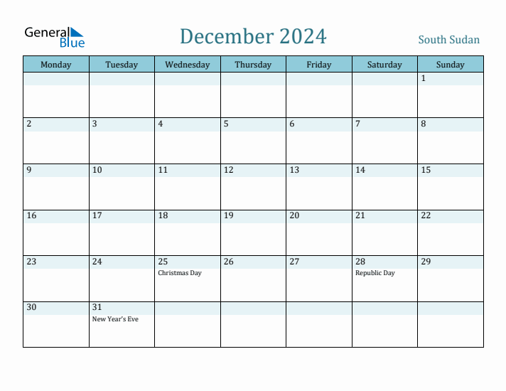 December 2024 Calendar with Holidays