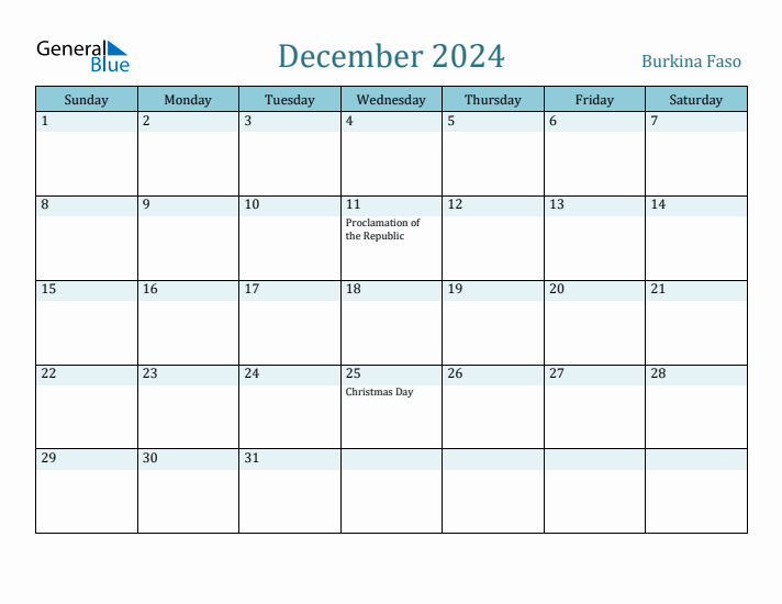 December 2024 Calendar with Holidays