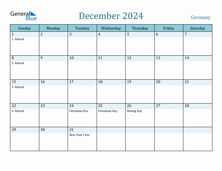 December 2024 Calendar with Holidays