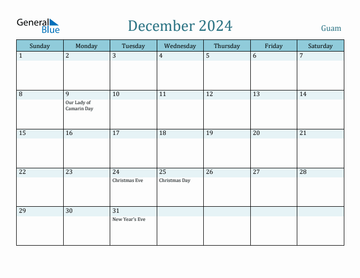 December 2024 Calendar with Holidays