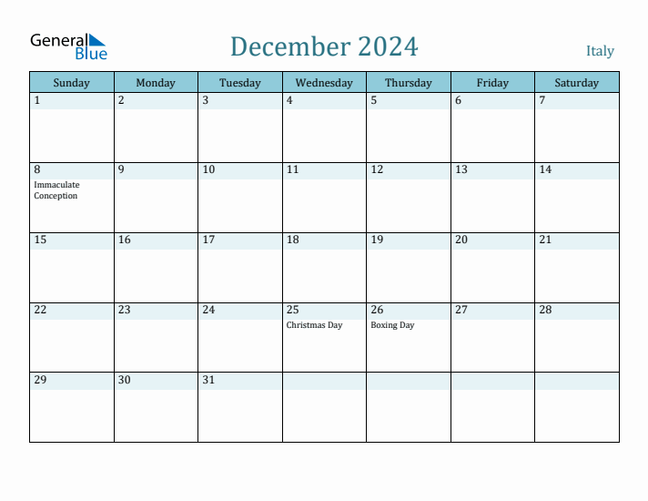 December 2024 Calendar with Holidays