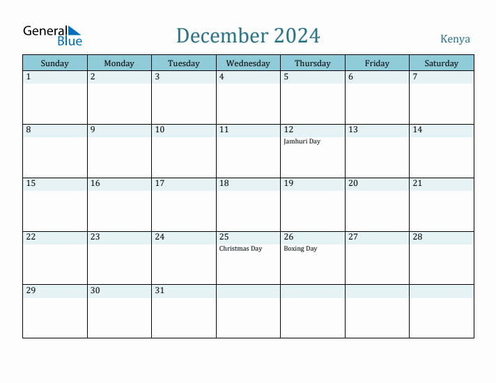 December 2024 Calendar with Holidays