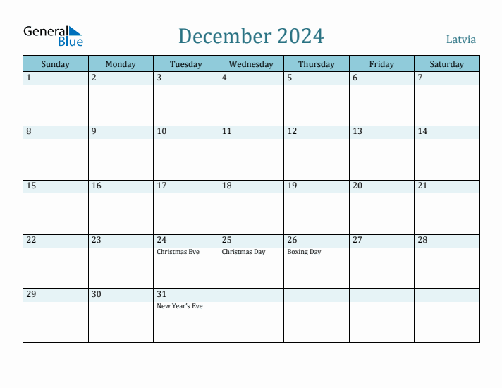 December 2024 Calendar with Holidays