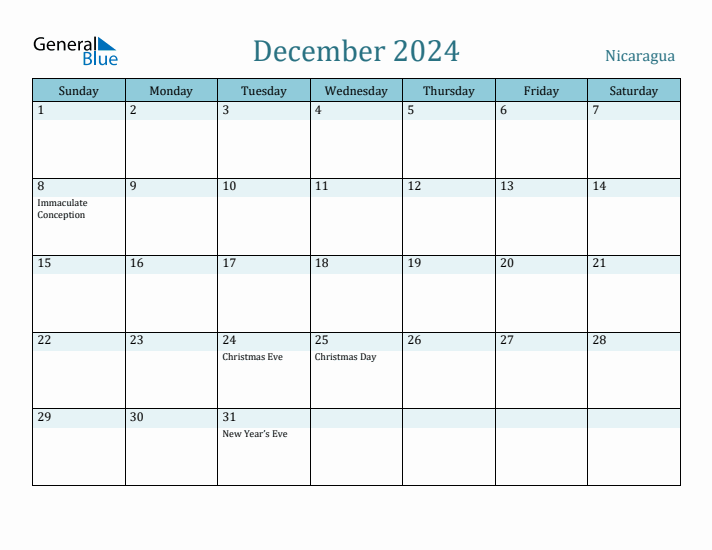 December 2024 Calendar with Holidays