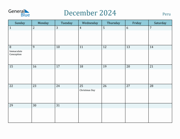 December 2024 Calendar with Holidays