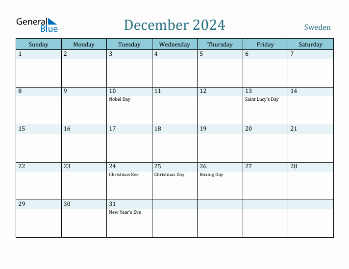 December 2024 Calendar with Holidays