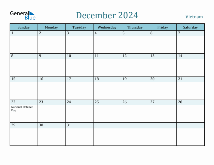 December 2024 Calendar with Holidays