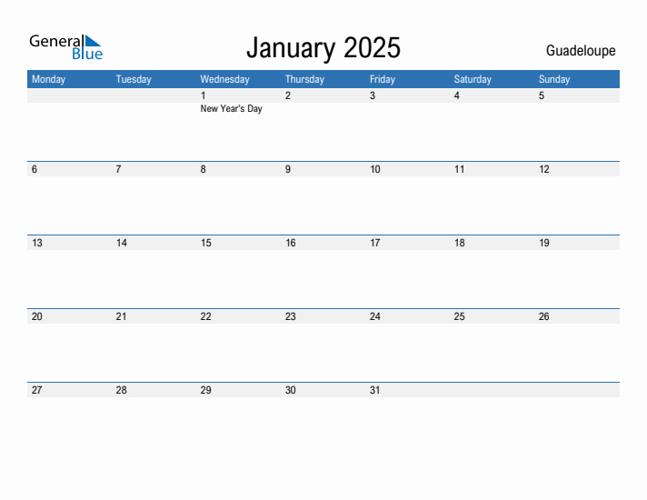 Fillable January 2025 Calendar