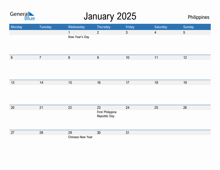 Fillable January 2025 Calendar