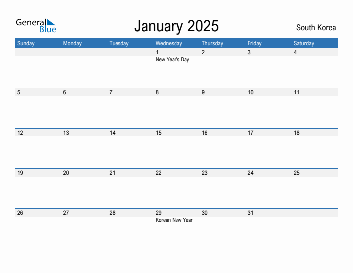 Fillable January 2025 Calendar