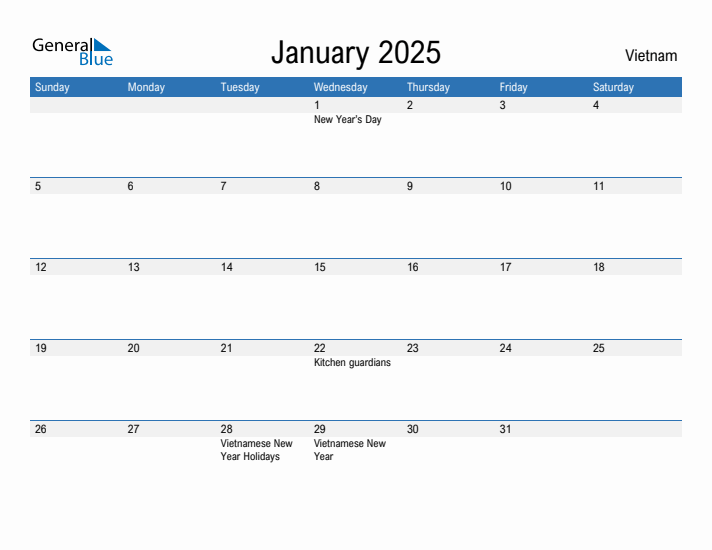 Fillable January 2025 Calendar