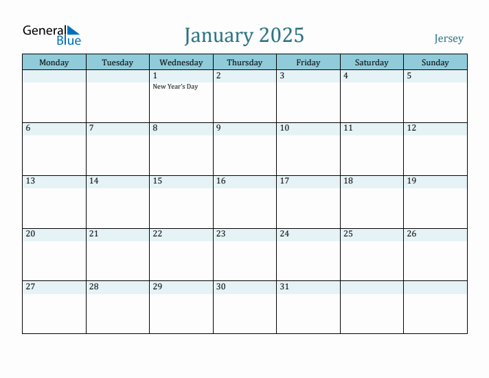 January 2025 Calendar with Holidays